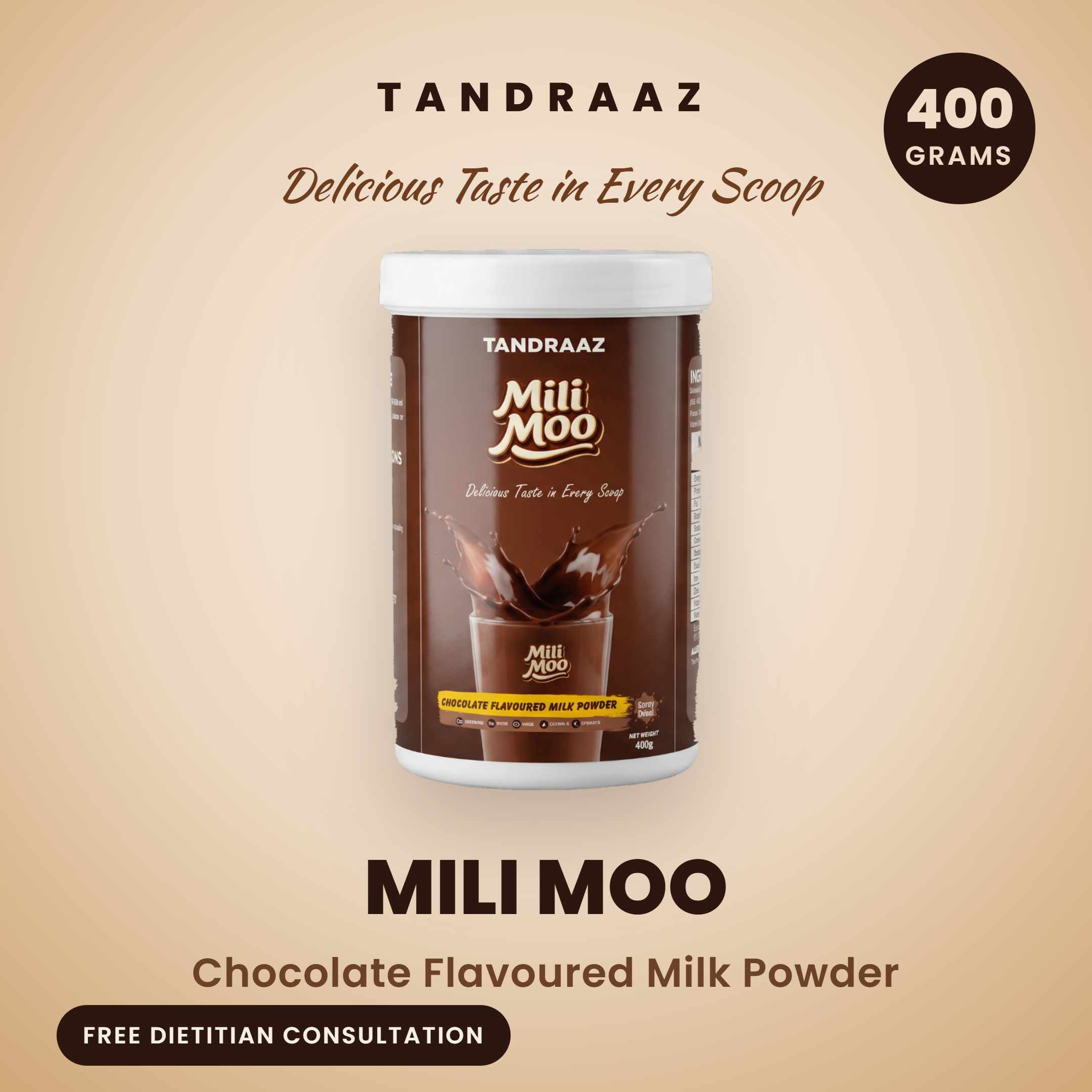 Milli Moo β Chocolate Flavored Nutritional Drink | 400g