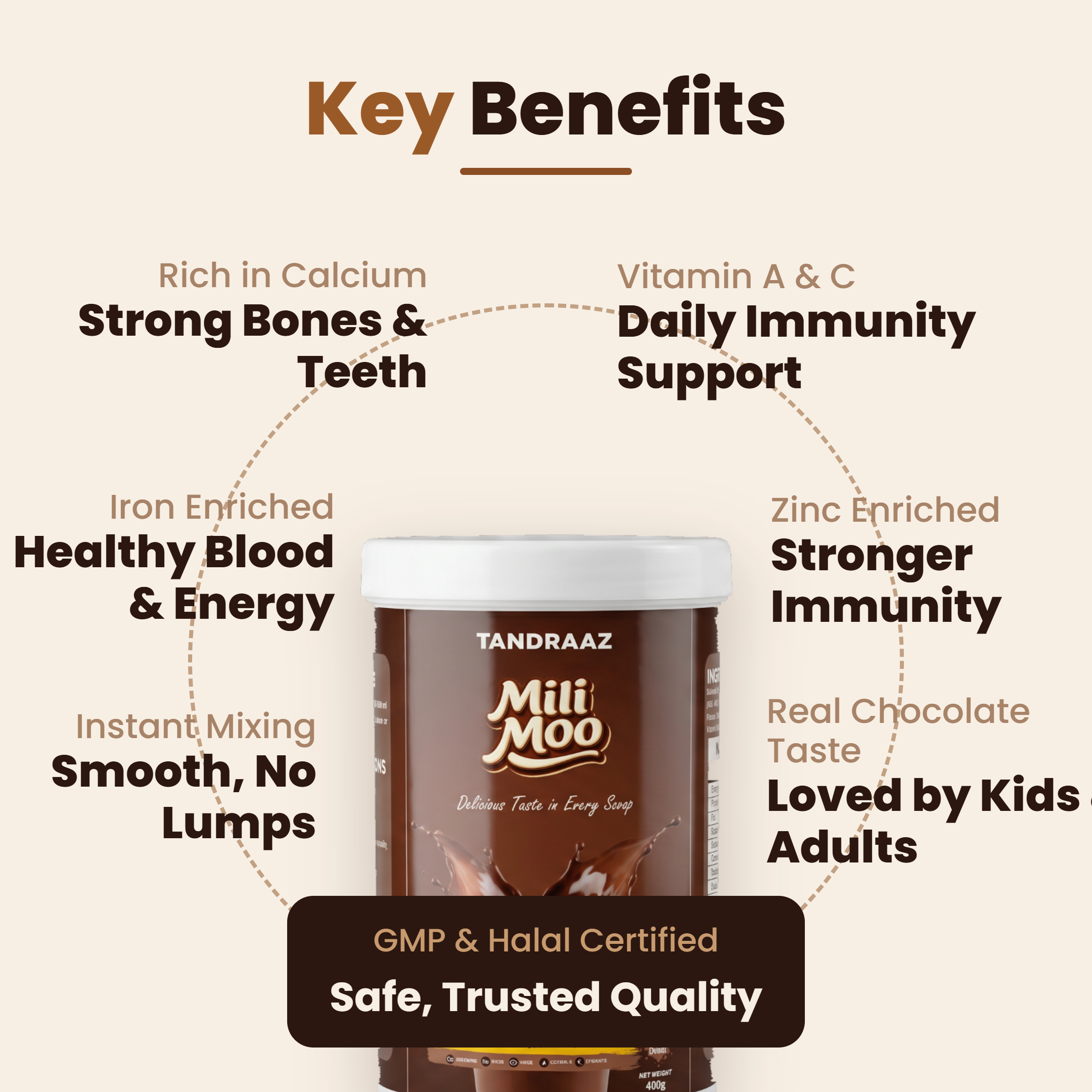 Milli Moo – Chocolate Flavored Nutritional Drink | 400g