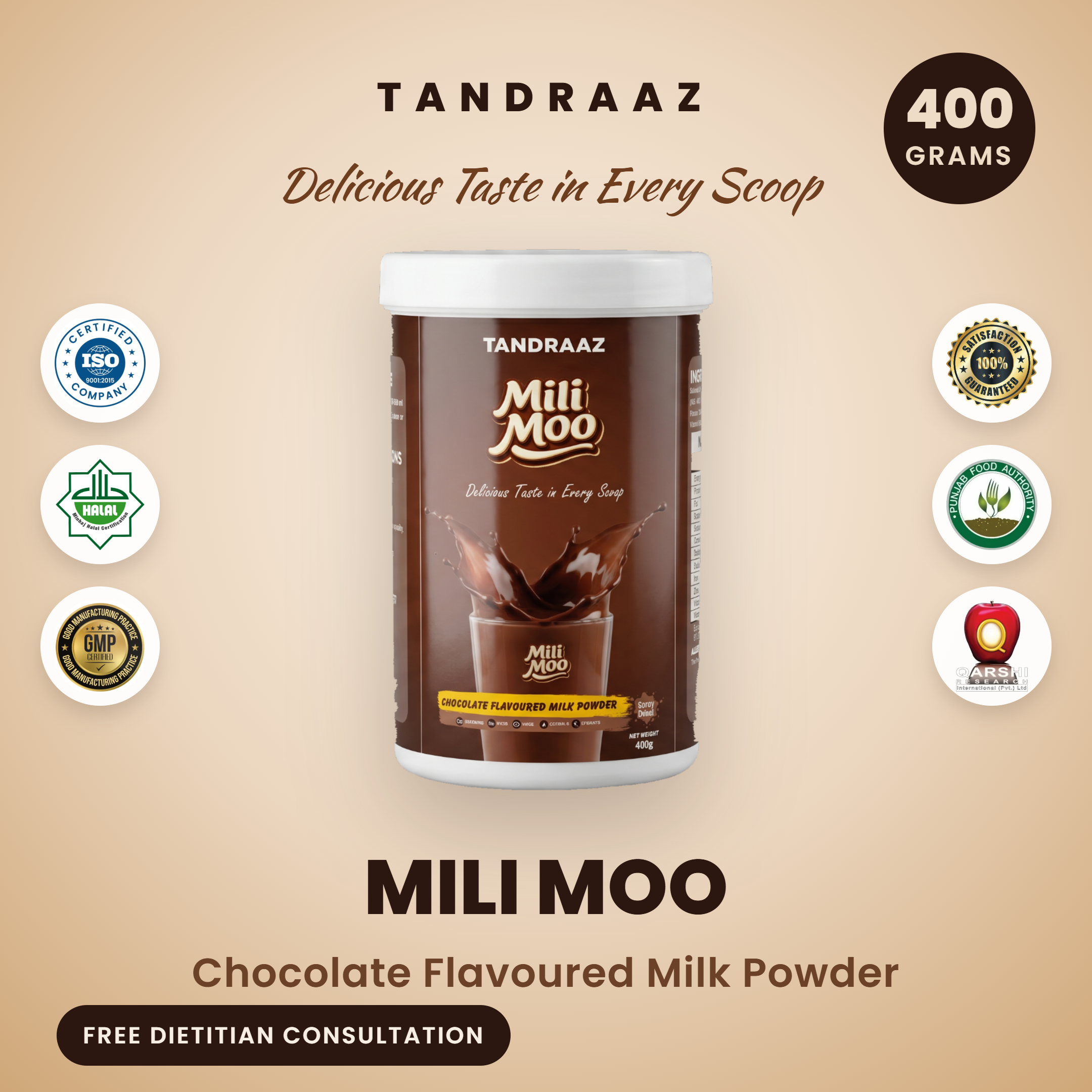 Milli Moo – Chocolate Flavored Nutritional Drink | 400g