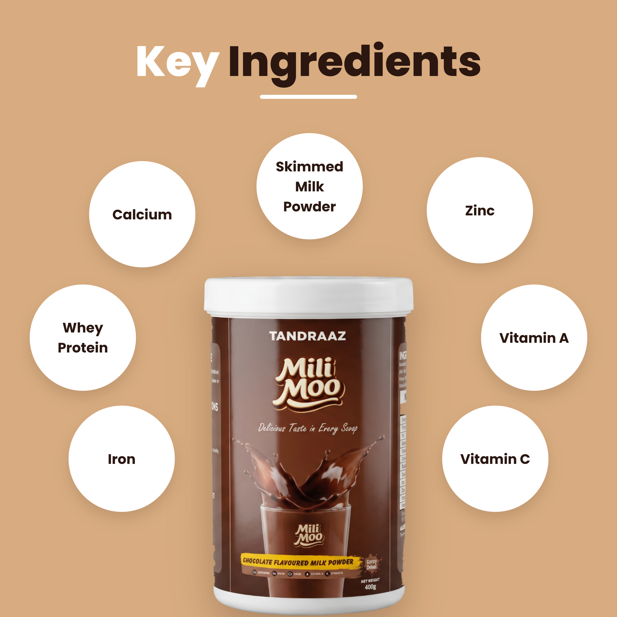 Milli Moo – Chocolate Flavored Nutritional Drink | 400g