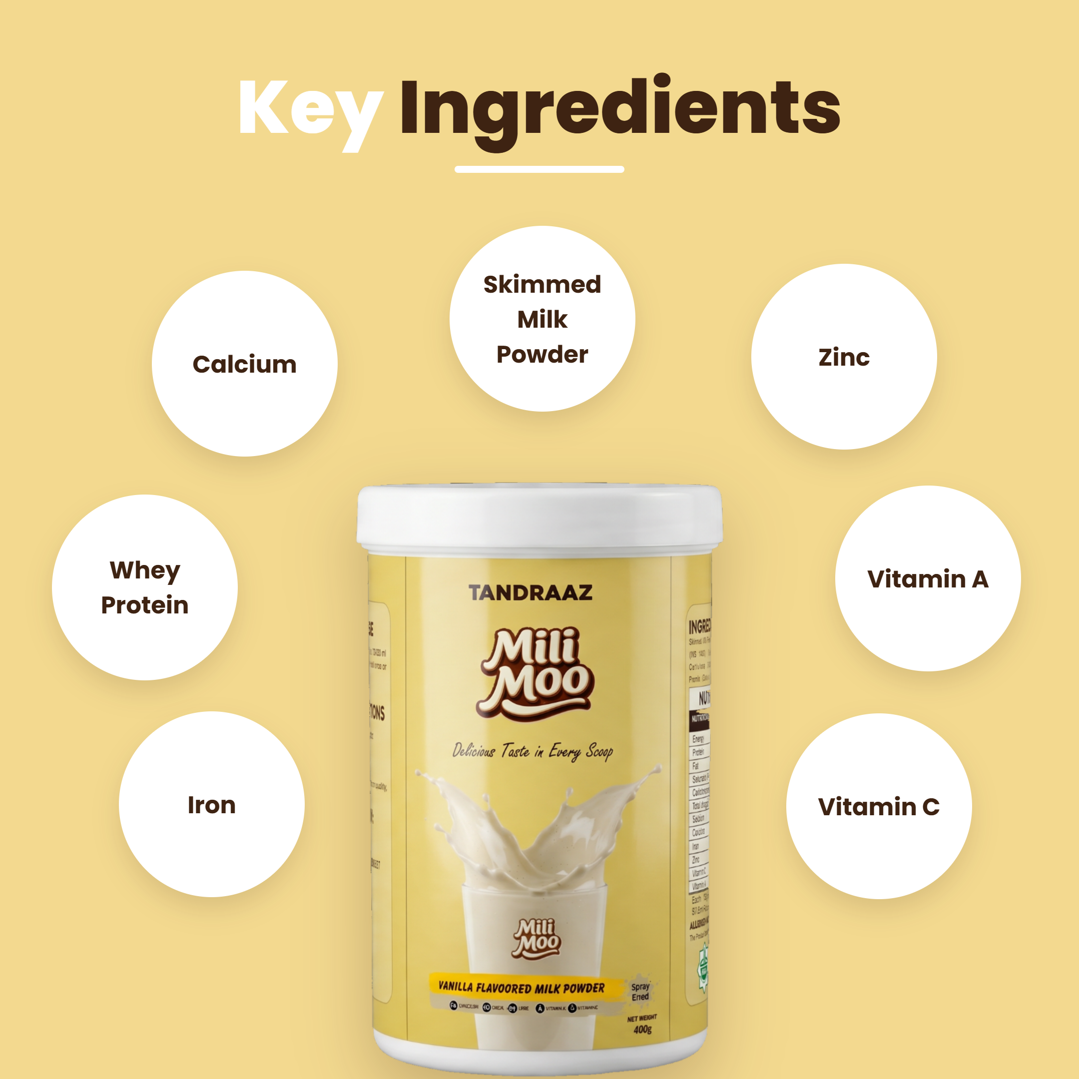 Tandraaz Mili Moo Vanilla Flavoured Milk Powder
